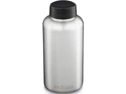 Klean Kanteen Nerezová lahev w/Wide Loop Cap - brushed stainless 1900 ml