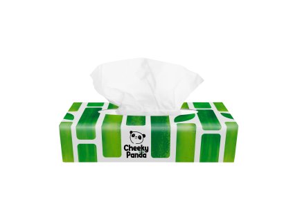 Cheeky Panda Jednorázové bambusové kapesníky bílé 3 vrstvé balení 80 ks