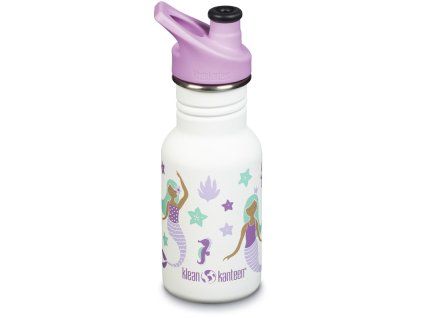 Dětská nerezová lahev Klean Kanteen Kid Classic Narrow w/Kid Sport Cap - 355 ml