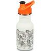 Dětská nerezová lahev Klean Kanteen Kid Classic Narrow w/Kid Sport Cap - 355 ml